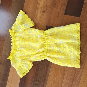 Alexis yellow lace dress sz Small